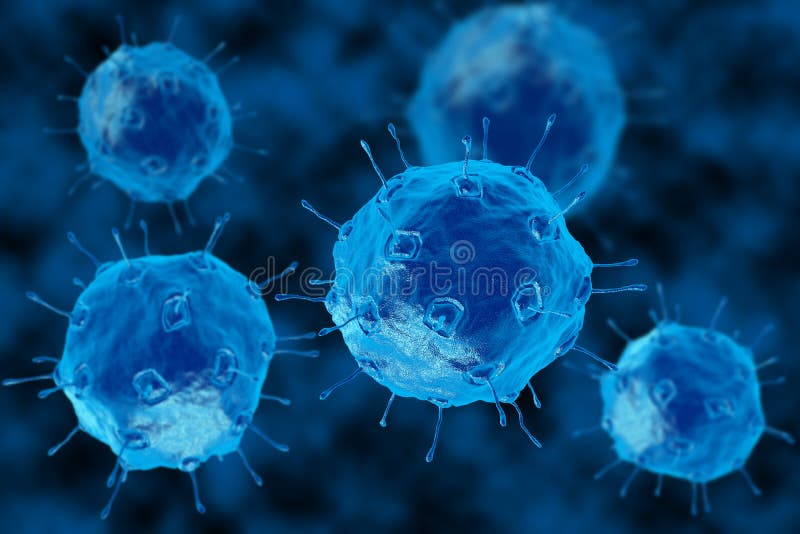 Bacteria 3D render. Spherical virus blue style. View under a microscope for bacteria. Bacteria 3D render. Spherical virus blue style. View under a microscope for bacteria
