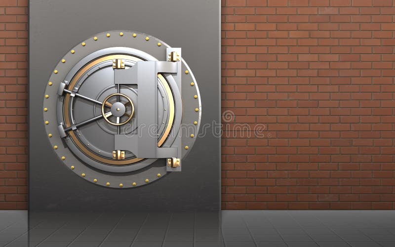 3d de bankdeur van de bankdeur royalty-vrije illustratie