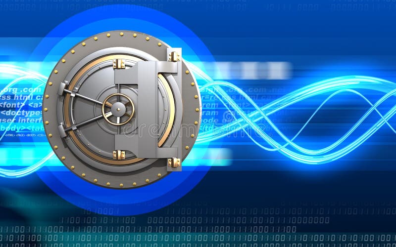 3d de bankdeur van de bankdeur vector illustratie