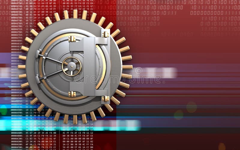 3d de bankdeur van de bankdeur royalty-vrije illustratie