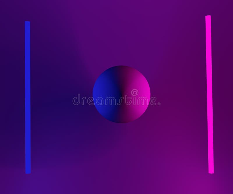 3d de culoare albastră și roz pe un fundal abstract 3d ilustrații de randare royalty free illustration