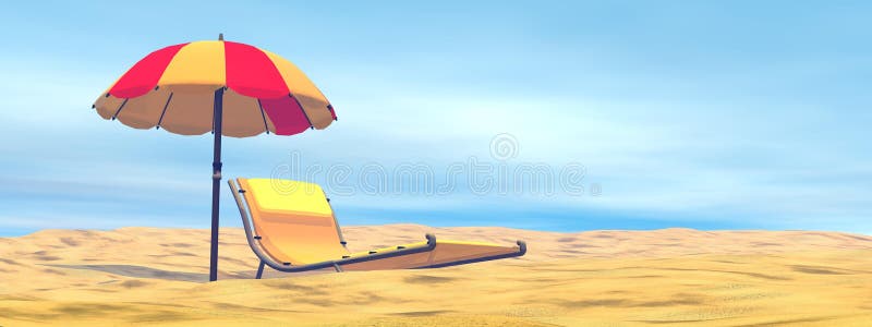 3D de zomerontspanning - geef terug royalty-vrije illustratie 3D de zomerontspanning - geef terug royalty-vrije illustratie