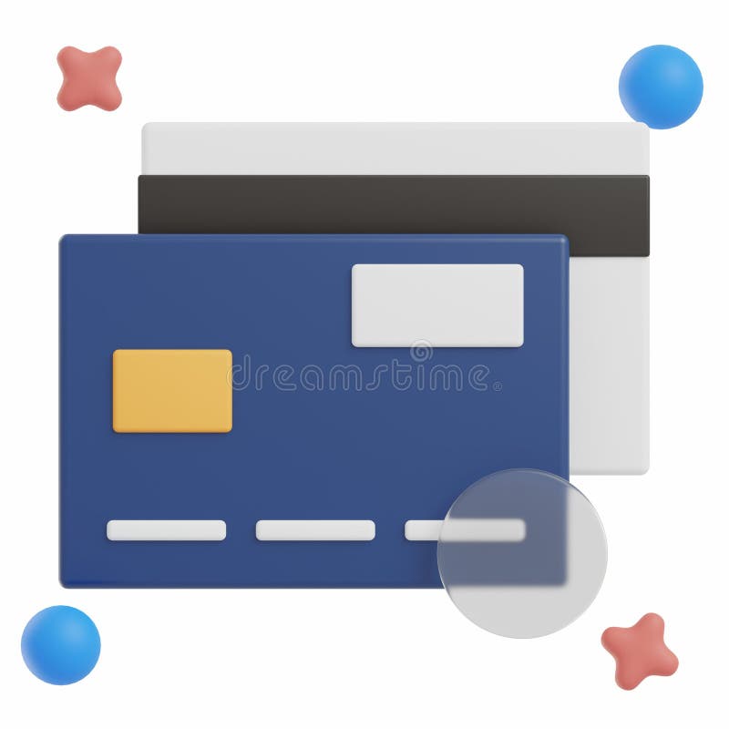 3D Debit Card - Ecommerce Illustration or Icon Pack Stock Illustration ...
