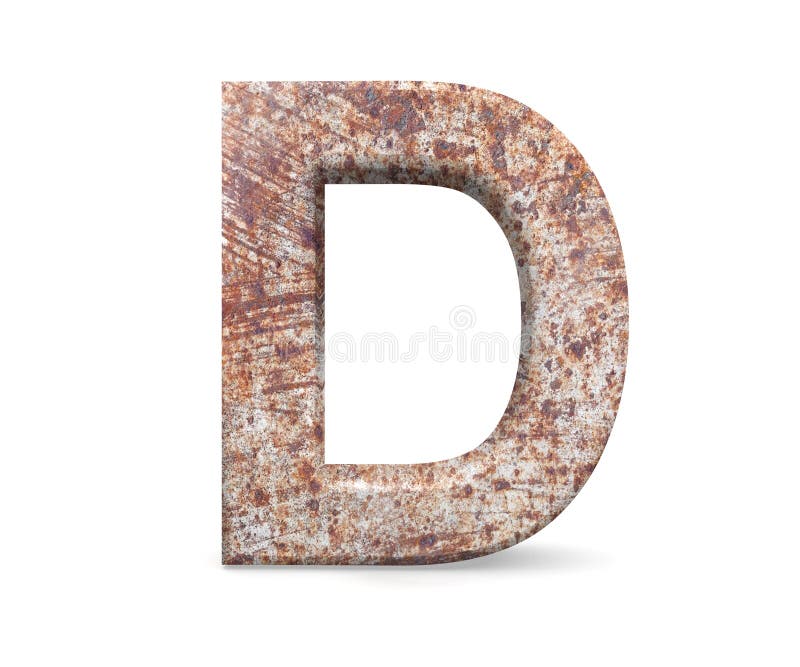 3D Decorative Letter from an Old Rusty Metal Alphabet, Capital Letter B ...