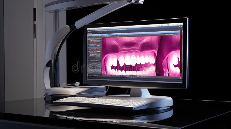 Tehnologie dentară 3d stock illustration
