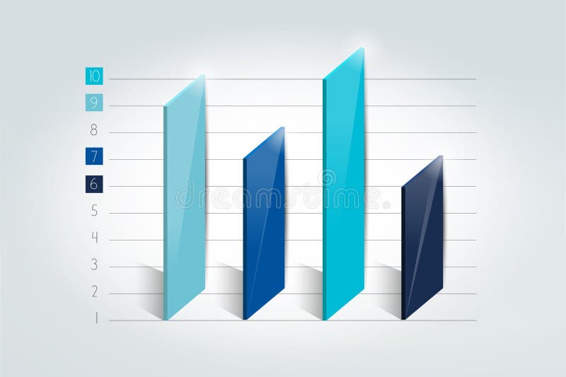 3D Diagramm, Diagramm, Stange Infographic Element lizenzfreie abbildung 3D Diagramm, Diagramm, Stange Infographic Element lizenzfreie abbildung