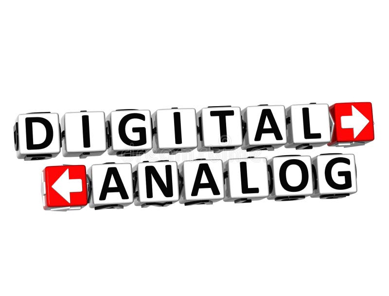 Digital To Analog DAC and Analog To Digital ADC Signal Convertio Stock