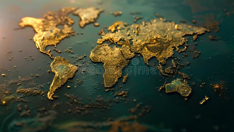 3d digitale kaart van planeet aarde vector illustratie