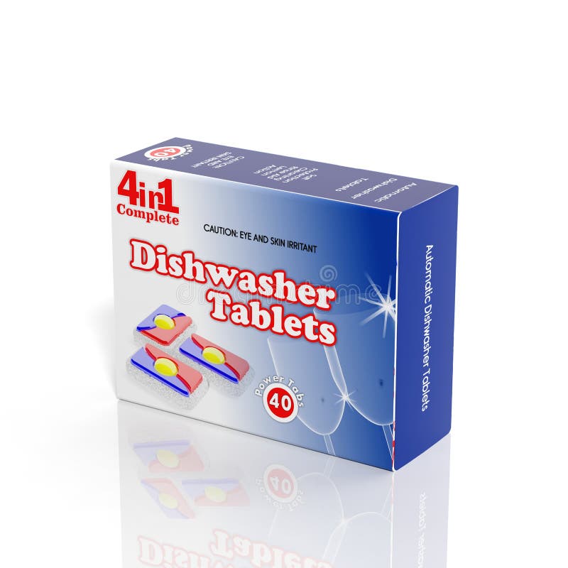 3D Dishwasher Tablets paper box