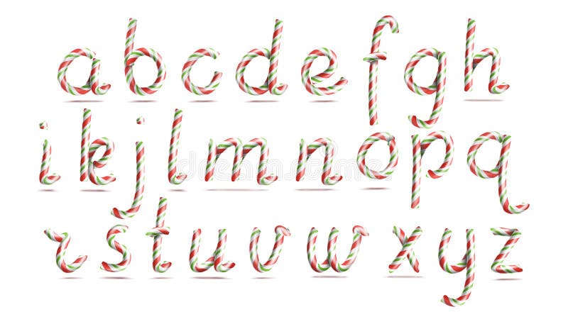3D doces realísticos Cane Alphabet Vetora Símbolo em cores do Natal Letra do ano novo Textured com o vermelho, branco ilustração do vetor 3D doces realísticos Cane Alphabet Vetora Símbolo em cores do Natal Letra do ano novo Textured com o vermelho, branco ilustração do vetor