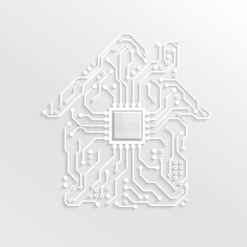 3D Document Smart Homeconcept Kringshuis met binnen cpu Toekomstige technologieachtergrond Vector illustratie royalty-vrije illustratie 3D Document Smart Homeconcept Kringshuis met binnen cpu Toekomstige technologieachtergrond Vector illustratie royalty-vrije illustratie