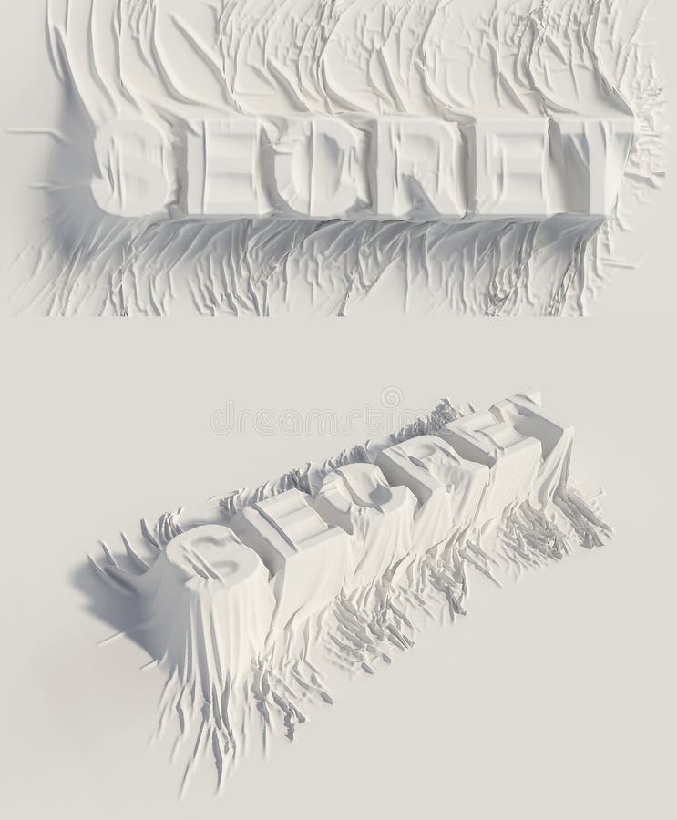 3D Doek die op woorden vallen royalty-vrije illustratie 3D Doek die op woorden vallen royalty-vrije illustratie