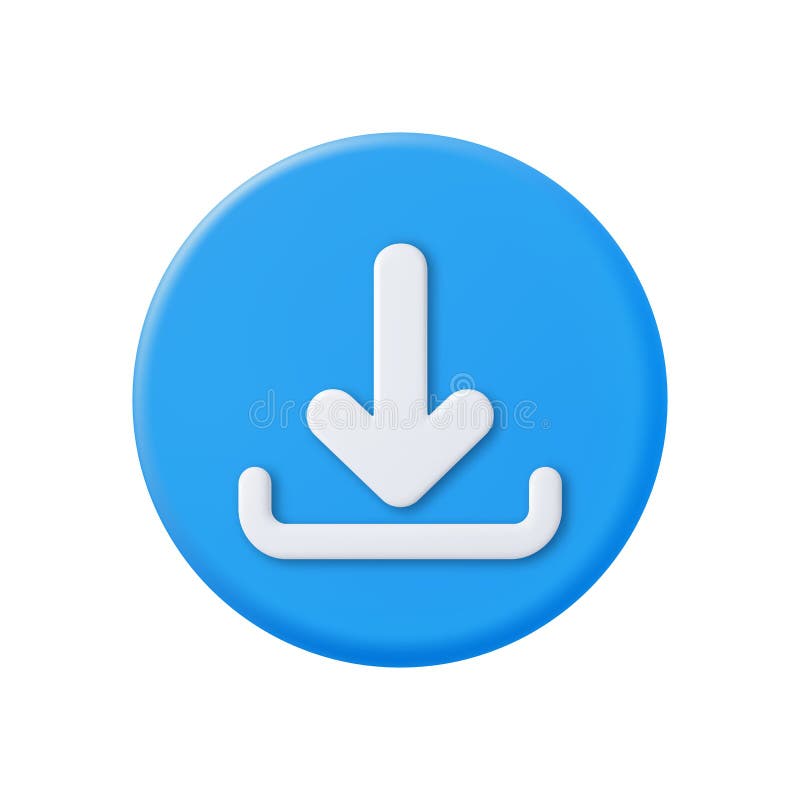 3D-Download-Symbol stock abbildung