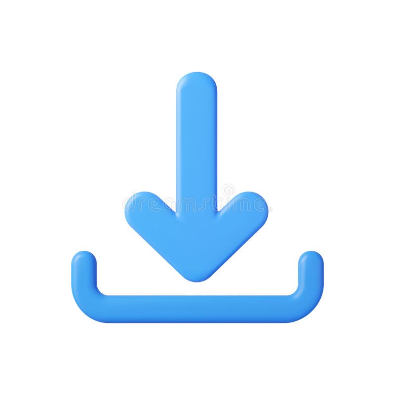 3D-Download-Symbol stock abbildung