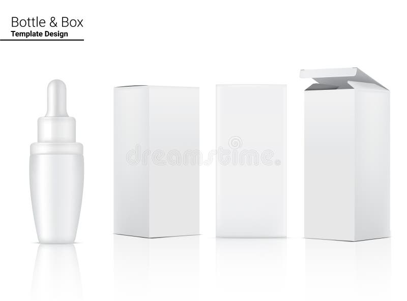 Download 3d Dropper Bottle Mock Up Realistic Cosmetic And Box For Skincare Product On White Background Illustration Health Care And Stock Vector Illustration Of Glass Beauty 175720720