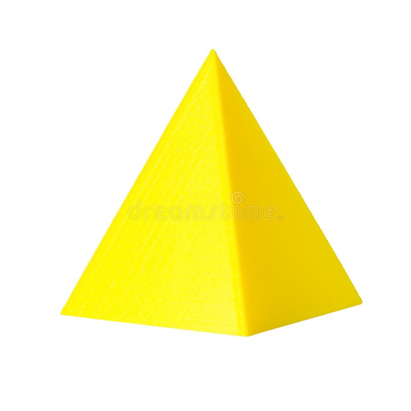 3d drukujący model pyramide od żółtego drukarka drucika Odizolowywający na bielu zdjęcia stock 3d drukujący model pyramide od żółtego drukarka drucika Odizolowywający na bielu zdjęcia stock