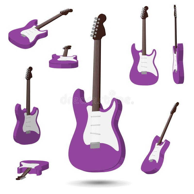 Download 3D Electric guitar stock vector. Illustration of vector ...