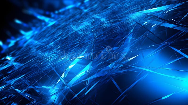 3d Elektrisches Blau abstrakter Technologie generativeai lizenzfreie abbildung