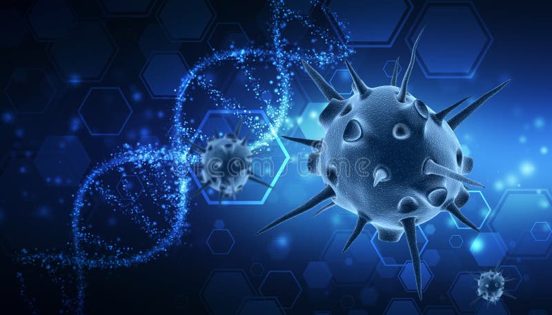 3d eliminazione delle cellule dei batteri del virus in background digitale royalty illustrazione gratis