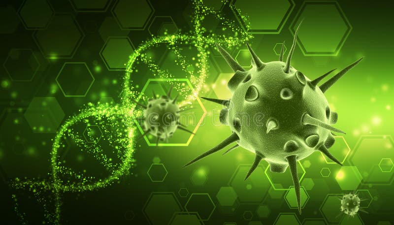 3d eliminazione delle cellule dei batteri del virus in background digitale illustrazione di stock