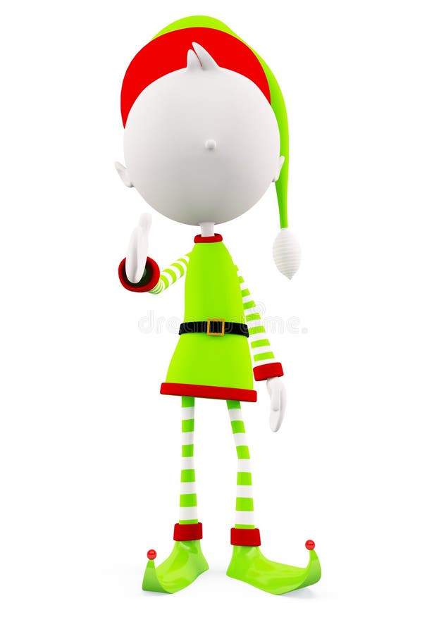 3d Elves with Hand Shake Pose Stock Illustration Illustration of