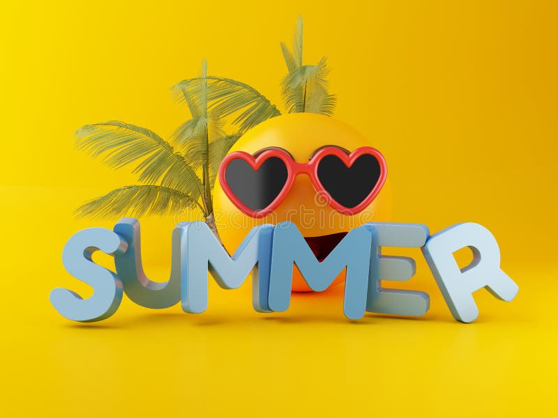 Emoji of Yellow Smiley Face with Summer Set Isolated on White Background.  Emoticon with Blue Straw Hat, Goggles and a Big Smile. Stock Illustration -  Illustration of funny, smile: 180915623