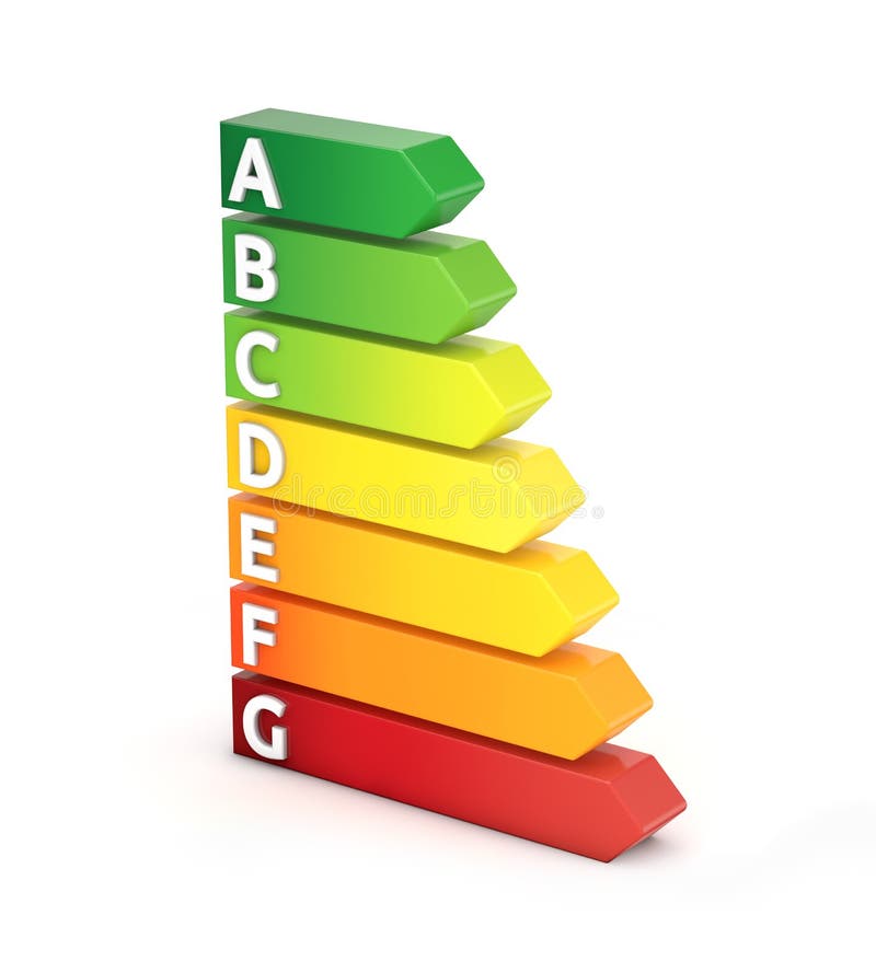 3d energy efficiency label vector illustration
