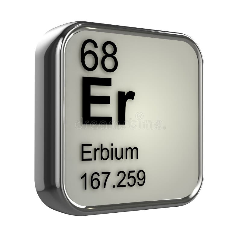 3d Erbium element royalty free illustration