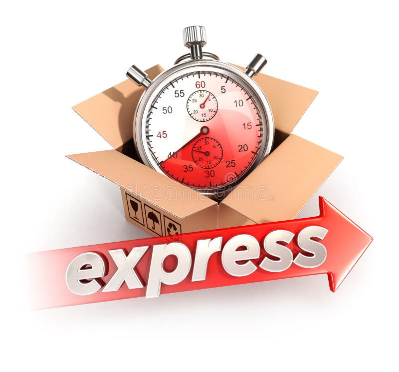 3d express delivery concept royalty free illustration