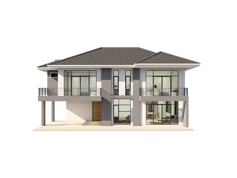 Modern Contemporary House,2 Storey 3D Design and Rendering, Landscape