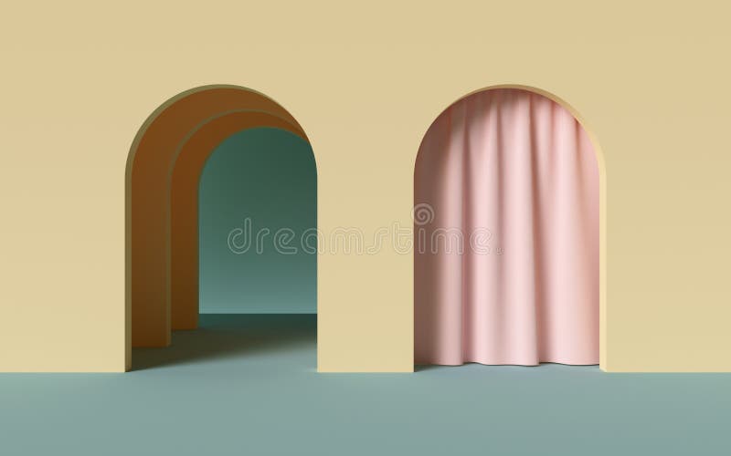 3d face ca fundalul geometric abstract minimalist conceptual arhitectural abstract să se încadreze în interiorul straturilor de hâ stock illustration