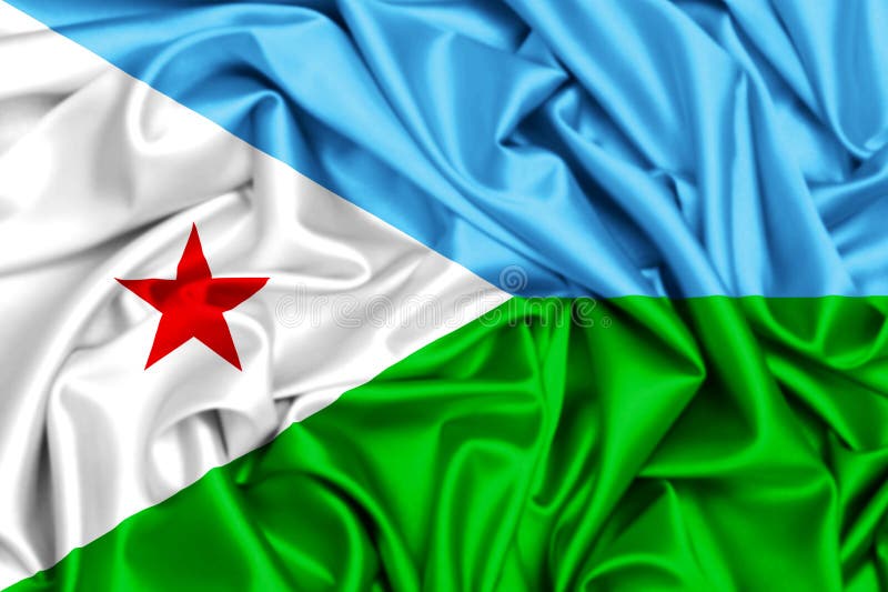 3d falowania flaga Djibouti royalty ilustracja 3d falowania flaga Djibouti royalty ilustracja