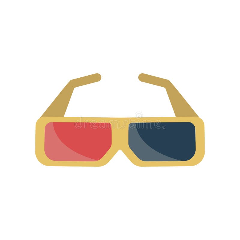 3D film-glazen pictogram stock illustratie 3D film-glazen pictogram stock illustratie