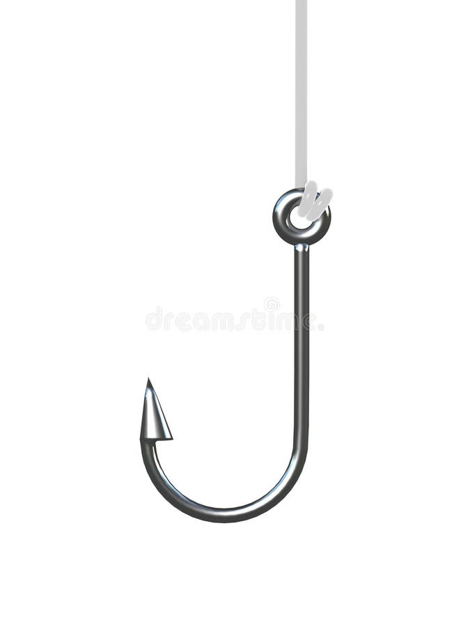 Fishing Hook Hanging On A Line Stock Illustration - Download Image Now -  Fishing Hook, Fishing, Vector - iStock