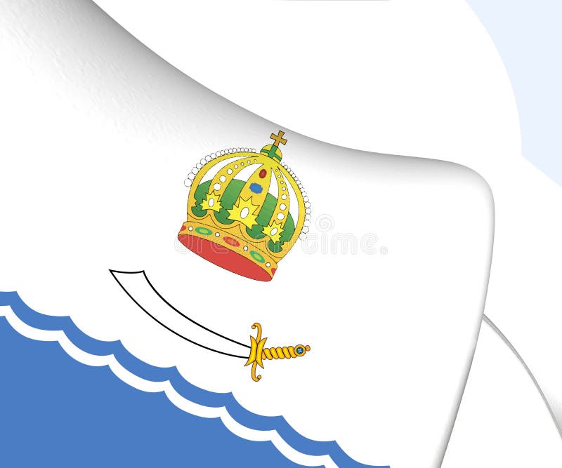 3D flag of Russia Royalty Free Stock SVG Vector