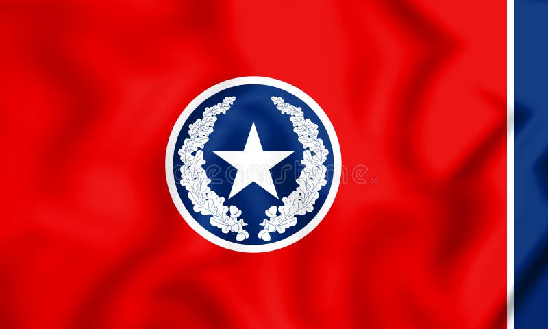 3D Flag of Chattanooga Tennessee, USA. vector illustration