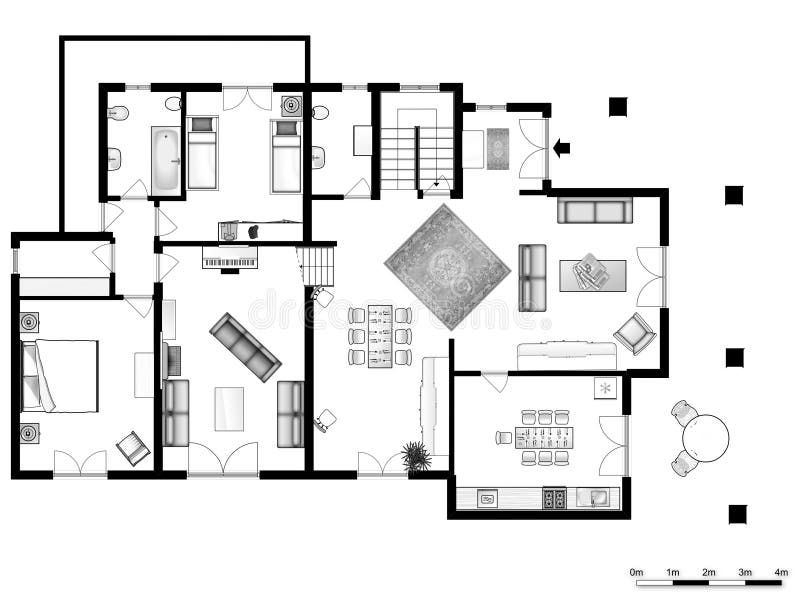Floorplan 2floorplan Floor Plan Floorplanner Stock Illustration