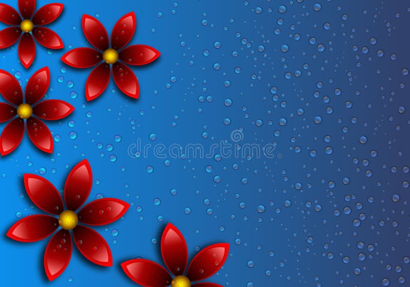 3D Floral with Water Drop background vector illustration 3D Floral with Water Drop background vector illustration