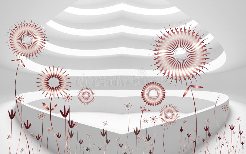 3d flower design wallpaper background, stock illustration 3d flower design wallpaper background, stock illustration