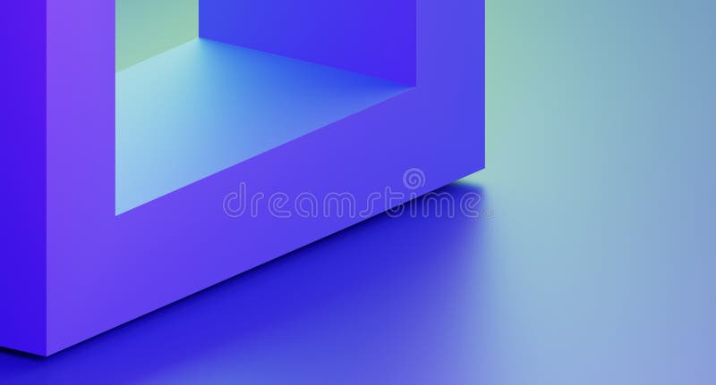 3 d fondo azul con patrón de línea geométrica abstracta. Representar un cuadro cuadrado o rectangular con un gradiente morado de l libre illustration