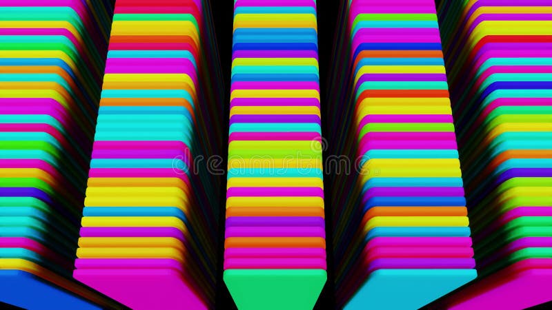 3d fondo festivo creativo abstracto con animación flotante columnas multicolores con distintos colores libre illustration