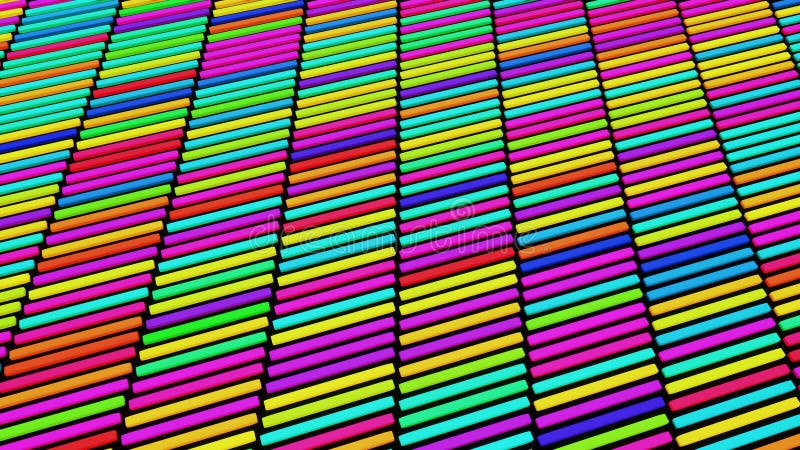 3d fondo festivo creativo abstracto con animación flotante en bucle columnas multicolores con colores diferentes stock de ilustración