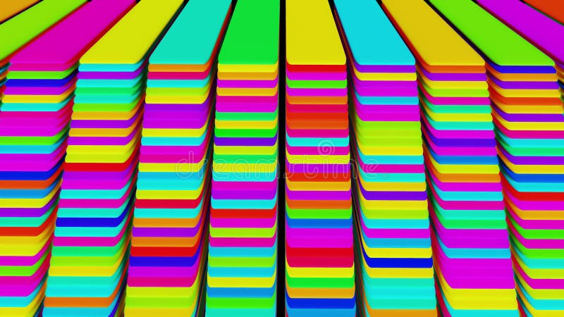 3d fondo festivo creativo abstracto con animación flotante en bucle columnas multicolores con colores diferentes libre illustration