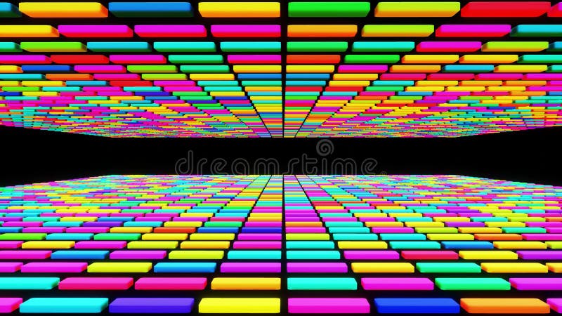 3d fondo festivo creativo abstracto con animación flotante en bucle columnas multicolores con colores diferentes stock de ilustración