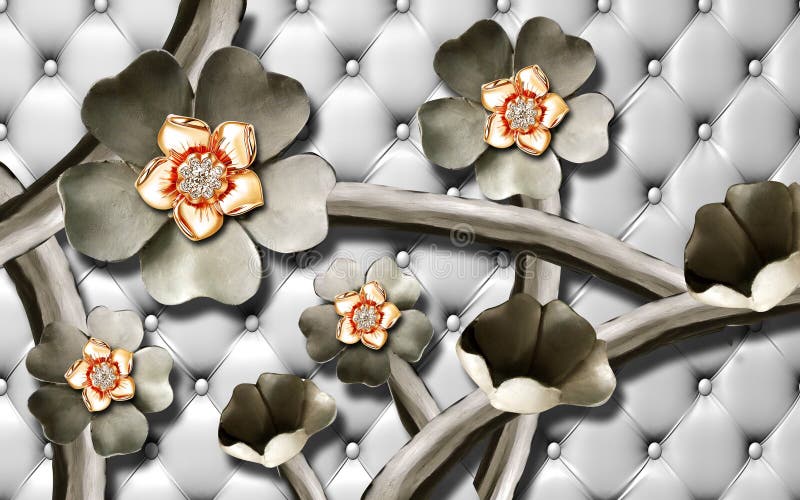 3d Fondos De Pantalla Flores De Joyería Sobre Fondo De Cuero Gris Stock de ilustración - Ilustración de gris, marco: 218008017 3d Fondos De Pantalla Flores De Joyería Sobre Fondo De Cuero Gris Stock de ilustración - Ilustración de gris, marco: 218008017