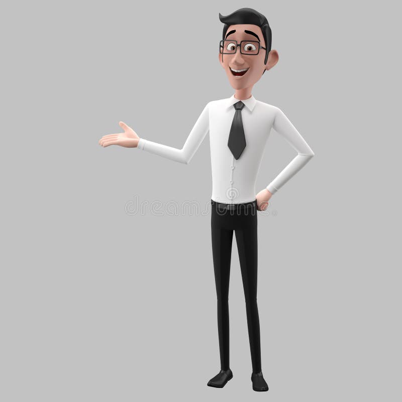 3d Funny Character, Cartoon Sympathetic Looking Business Man Stock  Illustration - Illustration of beautiful, character: 47992372