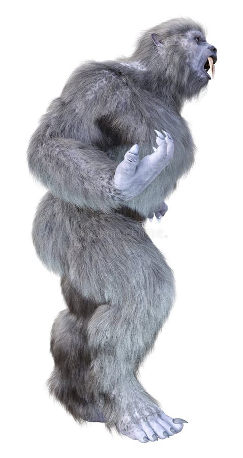 3d fusione di una bestia di neve su bianco royalty illustrazione gratis