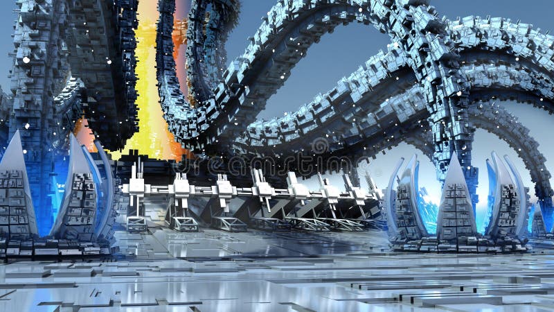 3D futuristic organic architecture vector illustration 3D futuristic organic architecture vector illustration