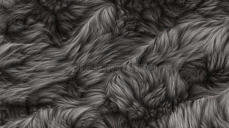 3d făcând fundalul abstract al texturii păroase de culoare gri-argintie vector illustration