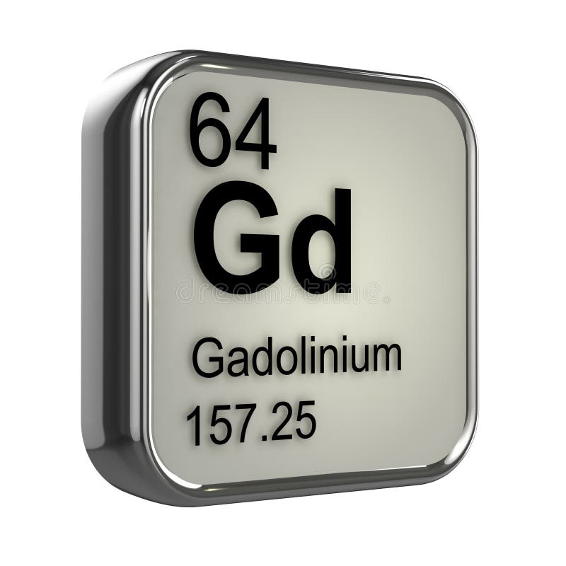 3d Gadolinium element stock illustration